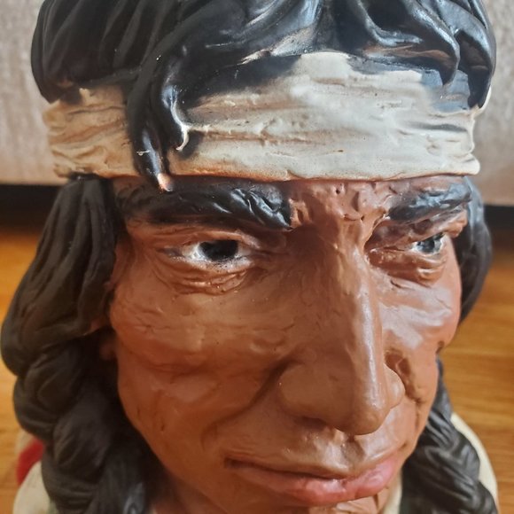 Vintage Universal Statuary Corp 1966 Native American Chef Bust - Picture 7 of 13